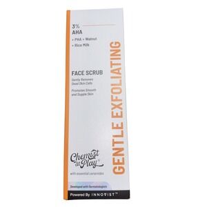 Chemist at Play Face Scrub Unisex 100ml Orange Gentle Exfoliating NEW